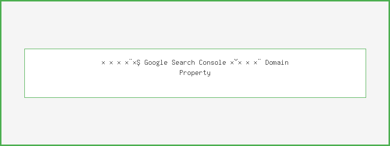 הגדרת Google Search Console עבור Domain Property